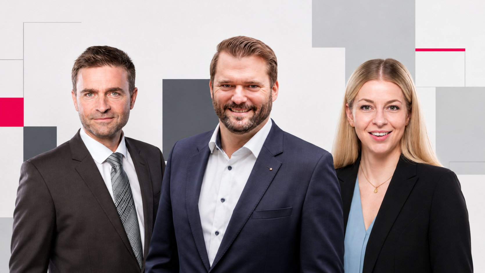 Das SwissLegal-Team: Martin Frey links, Roman Gubser in der Mitte und Sabrina Mages rechts